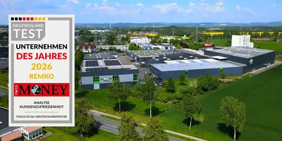 REMKO Firmengelände mit Siegel Unternehmen des Jahres 2026