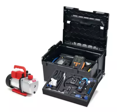 Klimakoffer Werkzeug mit Vakuumpumpe Klimakoffer Werkzeug mit Vakuumpumpe