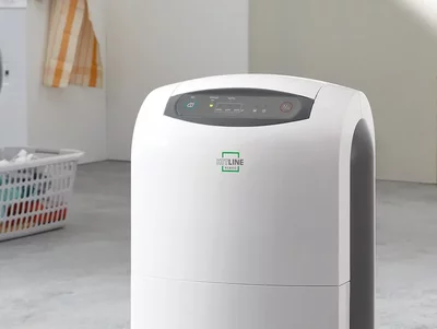 Luftentfeuchter im Kellerraum REMKO Luftentfeuchter ETF steht in einem Kellerraum