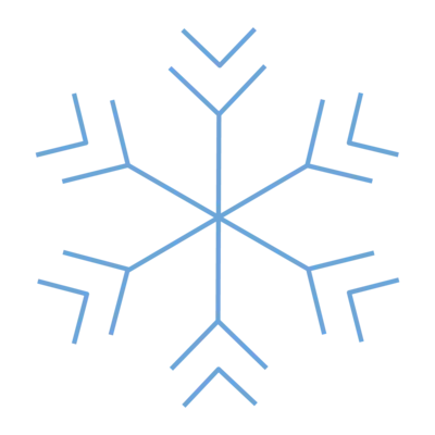 Grafik einer blauen Schneeflocke
